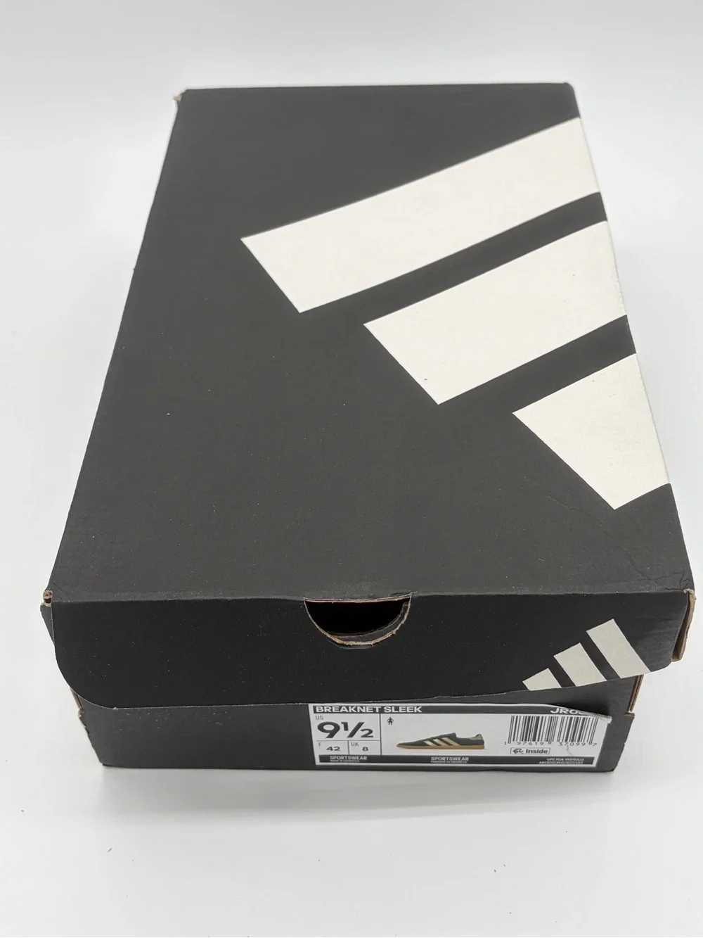 adidas Men's Black Sneakers with Cream Stripes and Gum Sole